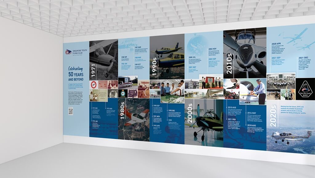 Singapore Youth Flying Club (SYFC) Office Wall Mural Design