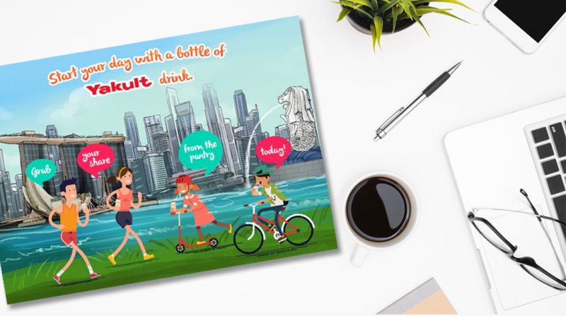 Yakult Marketing Campaign Artwork