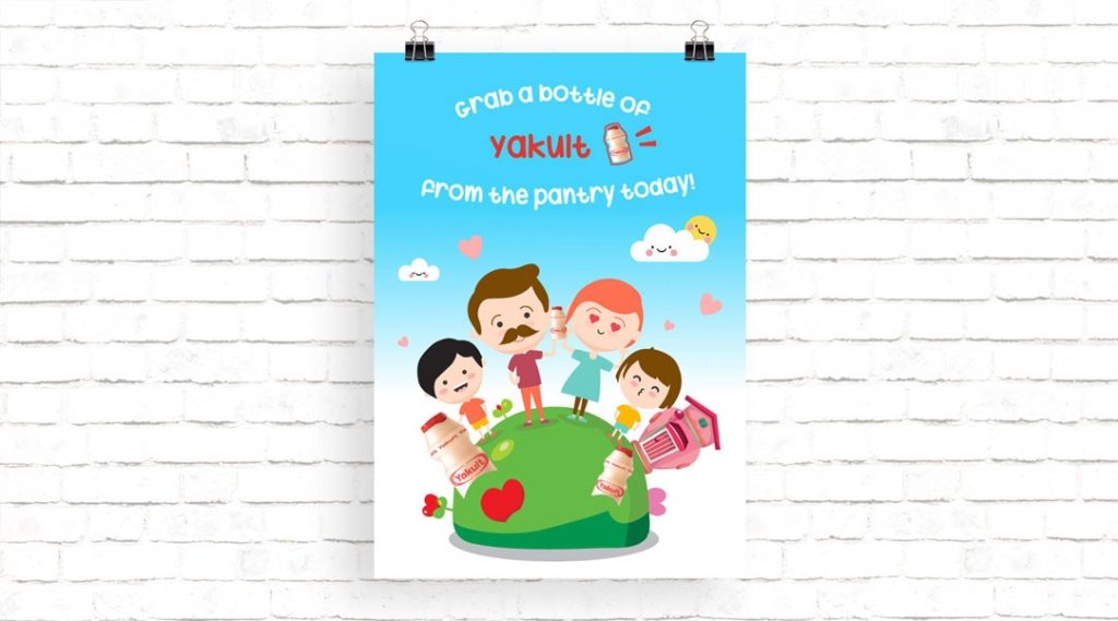 Yakult Marketing Campaign Artwork